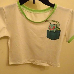 Bulbasaur pokemon ringer crop top